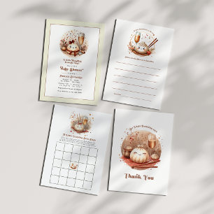 Carte De Remerciements Bao dans le four mignon petit Baby shower de dumpi