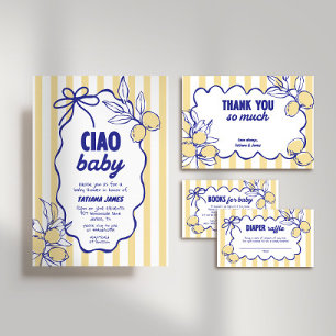 Carte De Remerciements CIAO BABY Lemon Méditerranée Amalfi