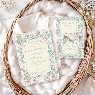 Carte D'accompagnement Tirage au sort au treillis de rose victorienne