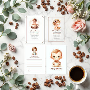 Carte Conseil Un Bébé Brasse Du Baby shower À Thème Café