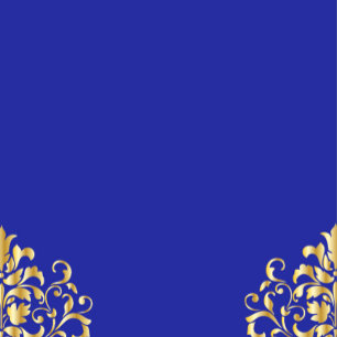 Elegante Gold & Blue Wedding Reception Card Einladung