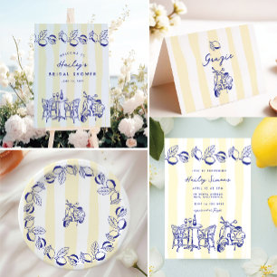Invitation La Dolce Vita Citron Italien Fête des mariées Jaun