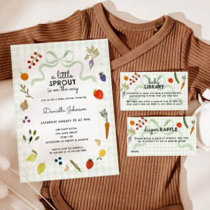 Carte D'accompagnement Jeu de tirage au sort de couche gingham du marché 