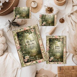 Magic Floral Forest Raffle Diapper Begleitkarte