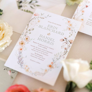 Wildblume Hochzeitsfeiern Einladung