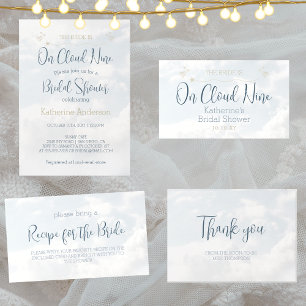 Blue On Cloud Nine Elegantes Brautparty Party Untersetzer