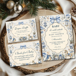 Vintage-Geschichtenbuch-Weihnachts-Baby-Shower Einladung