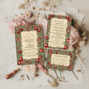 Cartons Réponse Mariage de Jardin Grenade Vintage