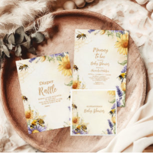 Mommy to Bee Wildblumen Babydusche Einladung