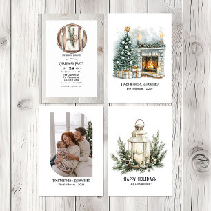 Invitation Tête de Noël rustique réinventée