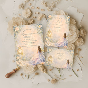 Verzauberter Märchengarten Quinceañera RSVP Karte