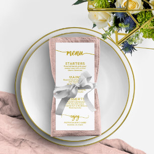 Invitation Horaire du Mariage de fin de semaine Élégante call