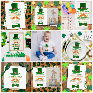 Modern Leprechaun St. Patrick's Day Birthday Foto Folieneinladung