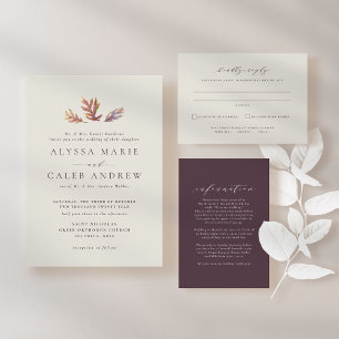 Herbstlaube Herbsthochzeit Empfang Begleitkarte