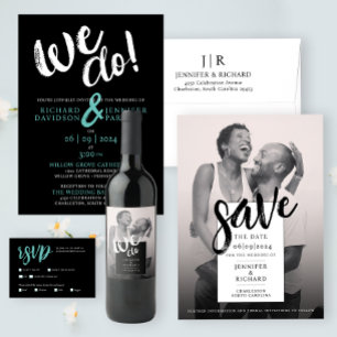 Invitation Nous Faisons Contemporain Minimal Marié Et Mariage