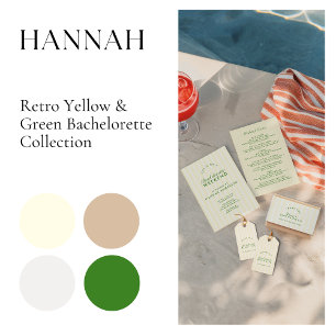 Vorschlag für eine moderne grüne und gelbe Bridmai Einladung