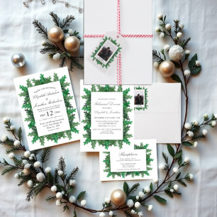 Invitation Branches de l'arbre d'hiver Mariage photo