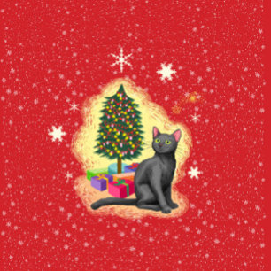 Frohe Weihnachtskat Einladung