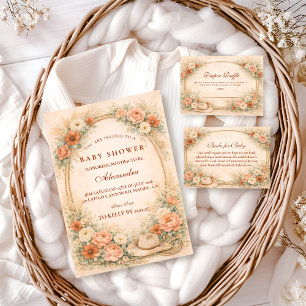 Invitation Baby Shower Floral Cowgirl Occidental