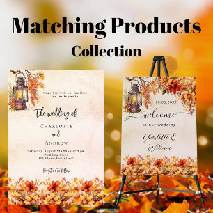 Papier Faire-part de mariage à budget floral de la chute 