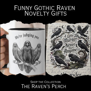 Raben-Krähen-Gebühr-Gotische-Vogel-Kunst-Büro-Gesc Tasse