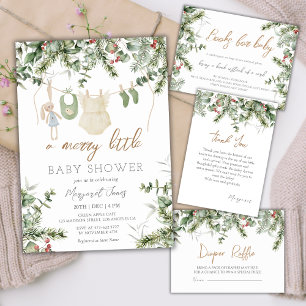 Ein froher Klein   Boho Winter Baby Dusche Einladung