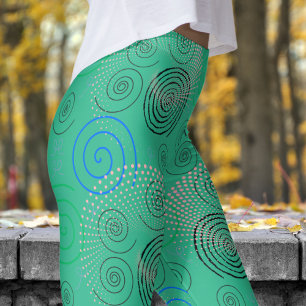 Trendblue Hypnotic Wirbel Pattern Leggings