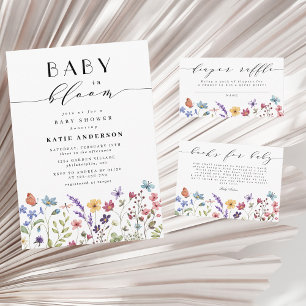 Baby in Bloom Spring Summer Floral Baby Dusche Pappteller