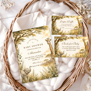 Botanische Safari Mädchen-Baby-Party Serviette