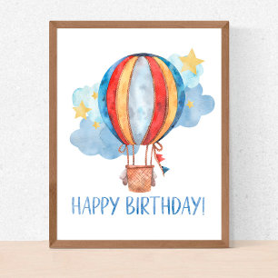 Invitation Adventure Await Hot Air Balloon Anniversaire
