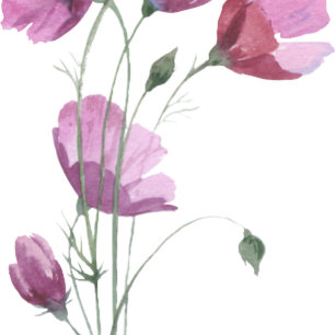 Invitation Fleurs mauves violettes. Mariage rustique moderne