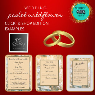 Serviette En Papier Mariage de pré-Fleur sauvage Pastel