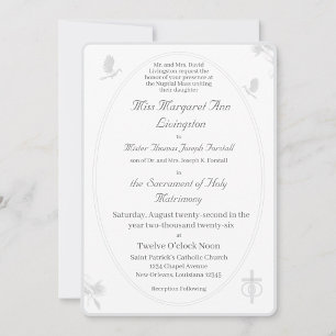 Katholische Hochzeitsaktionskarte der Nuptial Unit RSVP Karte