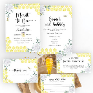 Brunch und Bubbly - Bienenthema-Brautparty Einladung