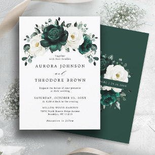 Emerald Greenery Eucalyptus White Save the Date Postkarte