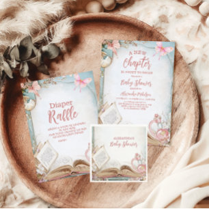 Storybook Neues Kapitel Baby-Dusche Einladung