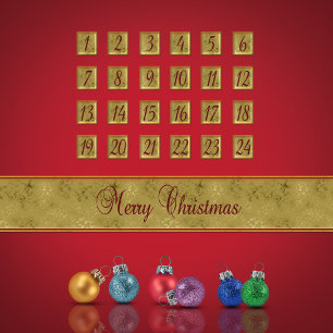 Adventskalender Weihnachtsschmuck Feiertagspostkarte