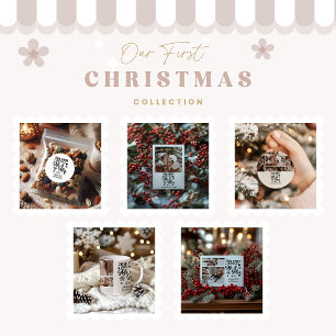 Foto Schneeflocken Weihnachten Herr und Frau  Runder Aufkleber