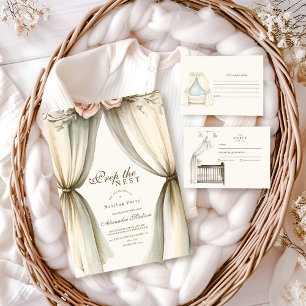 Carte De Remerciements Préparer le Baby shower de nid