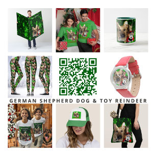 Deutsche Schäfer- und Spielzeugrentierkarte Feiertagskarte