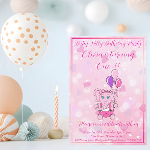 Baby Nelly Birthday Party Poster