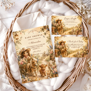 Elegantes Mädchen Western Boho Baby Shower Serviette