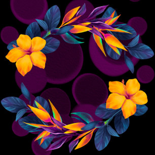 Vögel des Paradise Hibiskus Polterabend Invitati Einladung