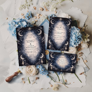 Himmlische Mond-Gotische Hochzeit Save The Date