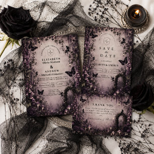 Dunkle Fantasy-Fee-Gotische Hochzeit Einladung