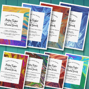 Invitation Mariage de peinture à l'huile Abstraite minimale m