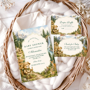 Whimsical Bear Camping Windel-Raffel Begleitkarte