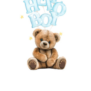 Hallo Boy Balloon Teddy Bear Boy Baby Dusche Einladung
