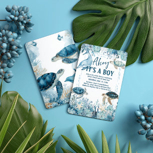 Unter der Blue Ahoy ist eine Baby-Dusche Geschenkanhänger