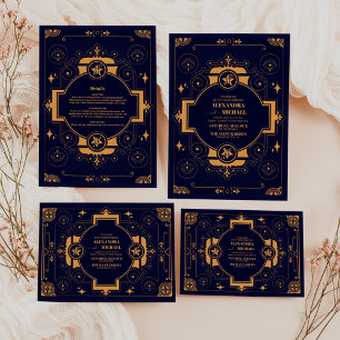 Elegant Celestial Wedding Einladung